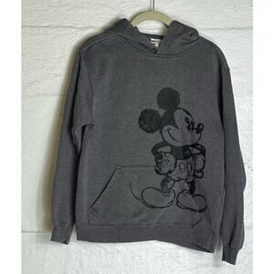 Walt Disney World Mickey Mouse Gray Hoodie Sweatshirt-Size Small